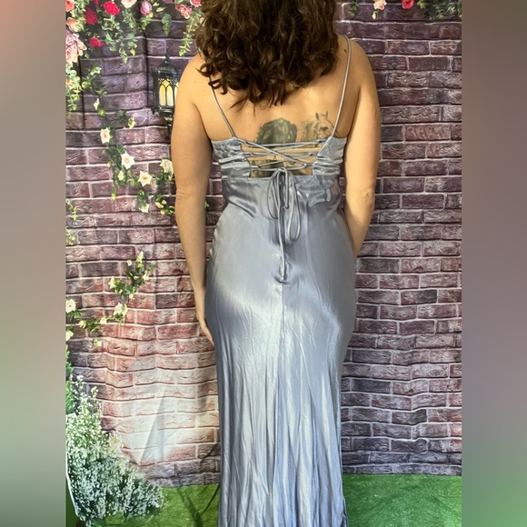 Silk Lace-Back Gown - Picture 2 of 4